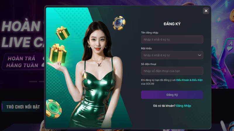 Hướng dẫn SOC99 đăng ký và truy cập tài khoản